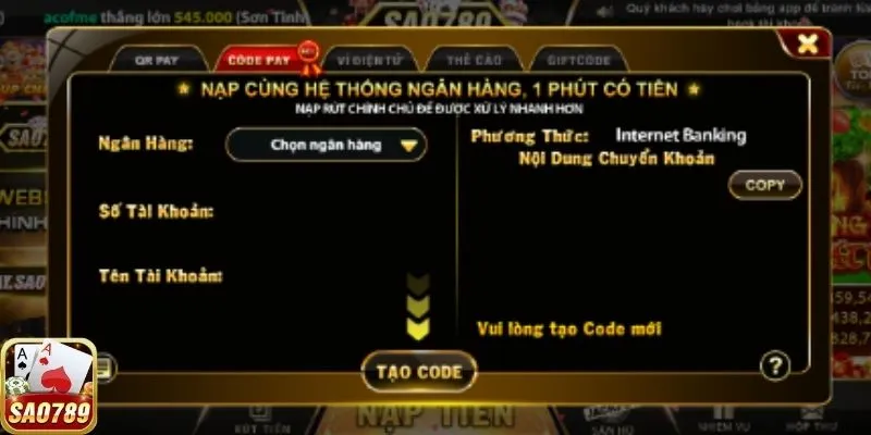 Tuân thủ các quy tắc liên quan đến giao dịch tại Sao 789